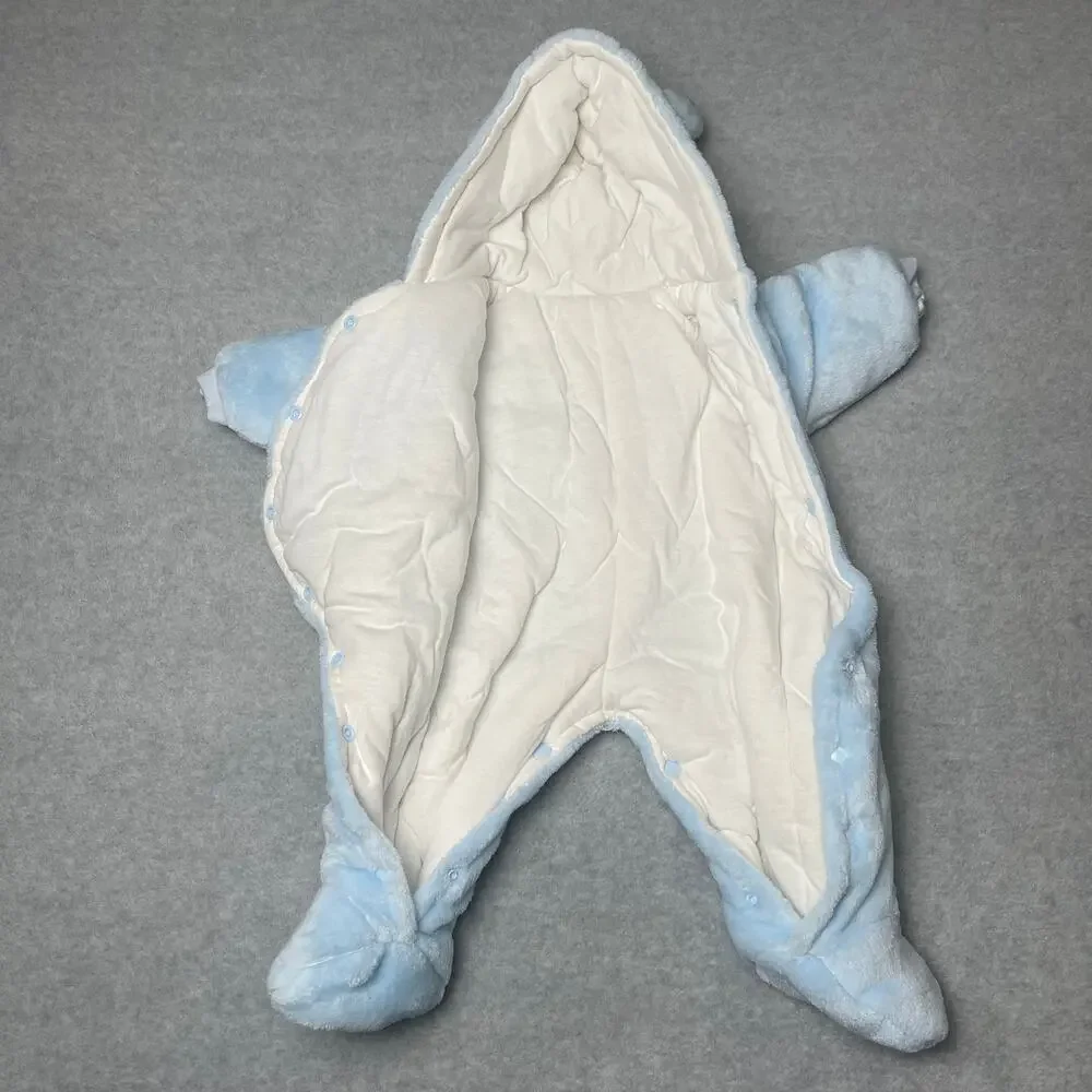 Teddy Bear Onesie Snowsuit Hooded Footie Size 3 months